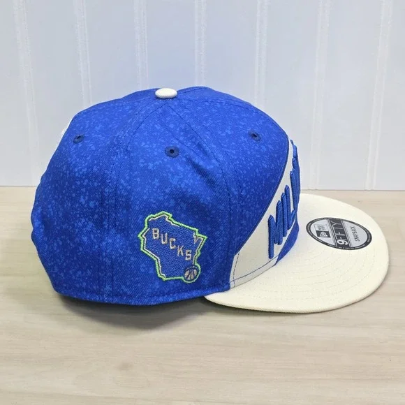 New Era NBA Men's Milwaukee Bucks 2023 City Edition 9FIFTY Snapback Hat New - Picture 3 of 8